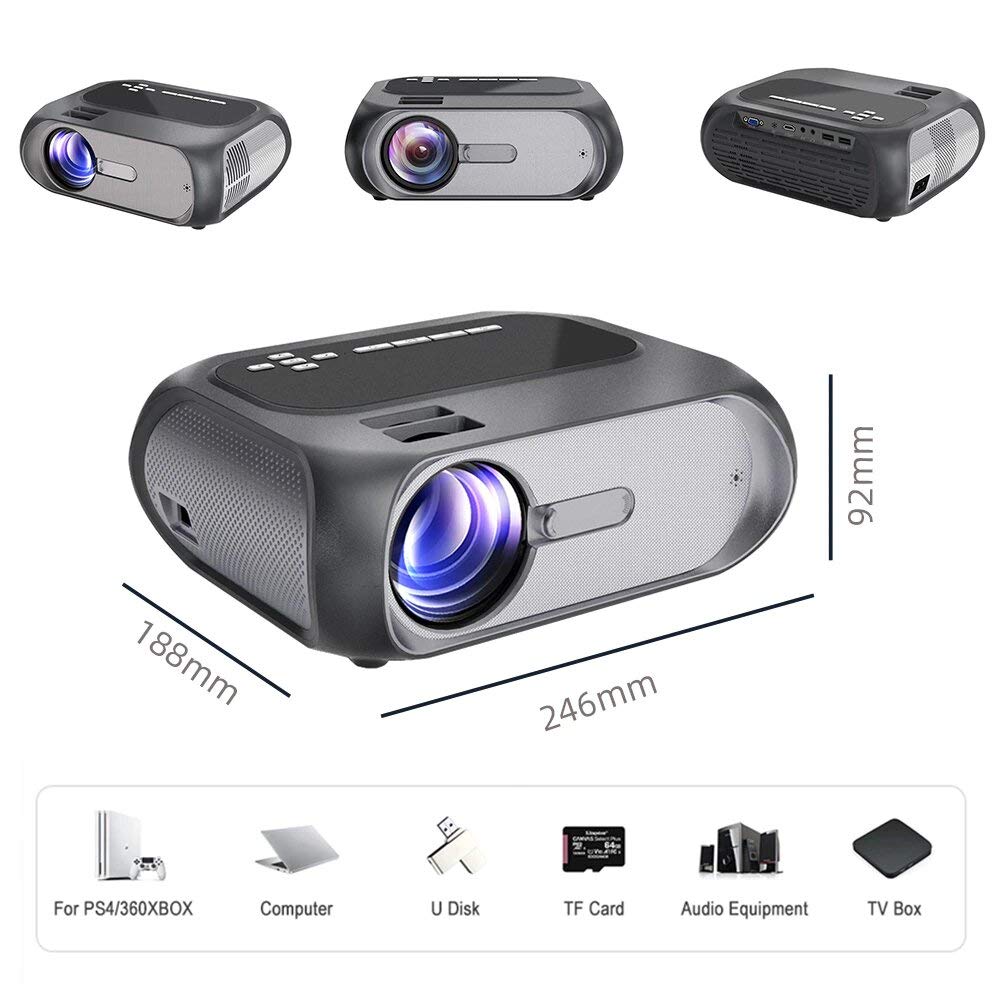 T7 Wifi Hd 1080p Multimedia Projector With Higher Resolution Plus Brightness Silver Colour T7 Wifi Hd 1080p Multimedia Projector With Higher Resolution Plus Brightness Silver Colour